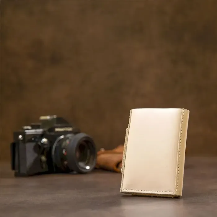 Невеликий портмоне унісекс GRANDE PELLE 11465 Бежевий