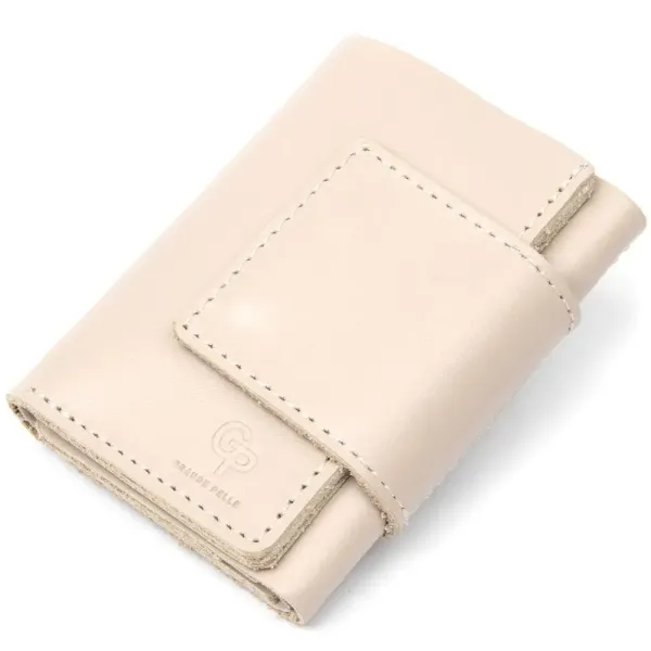 Невеликий портмоне унісекс GRANDE PELLE 11465 Бежевий
