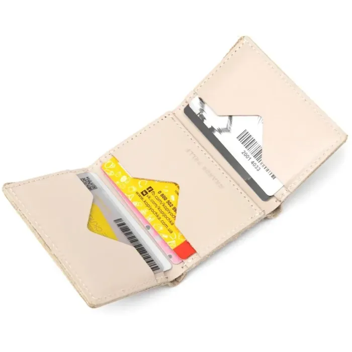 Невеликий портмоне унісекс GRANDE PELLE 11465 Бежевий