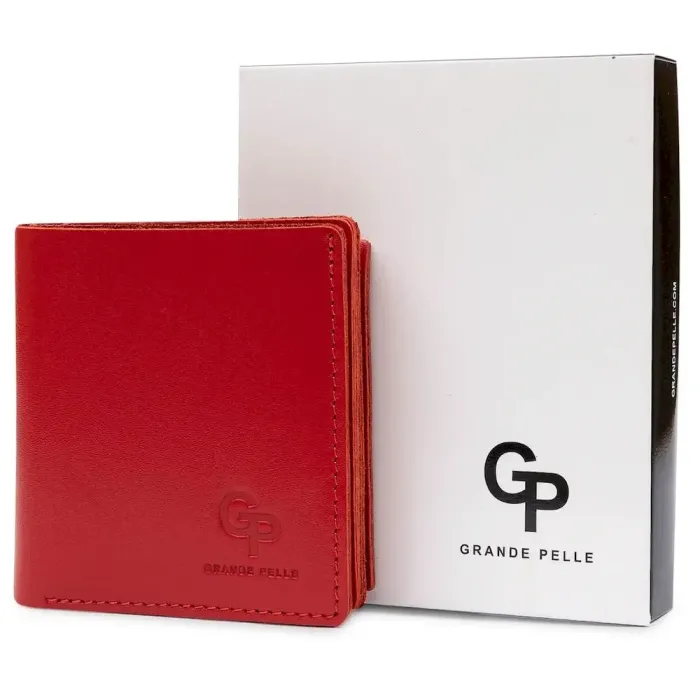 Невеликий жіночий портмоне GRANDE PELLE 11565 Червоний