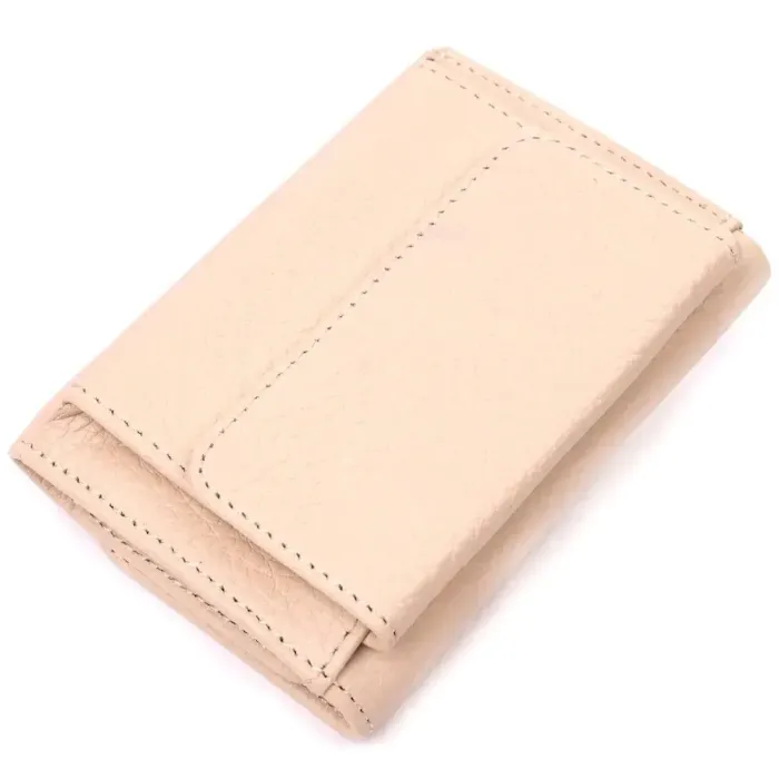 Невеликий жіночий портмоне з монетницею з натуральної шкіри KARYA 21320 Молочний