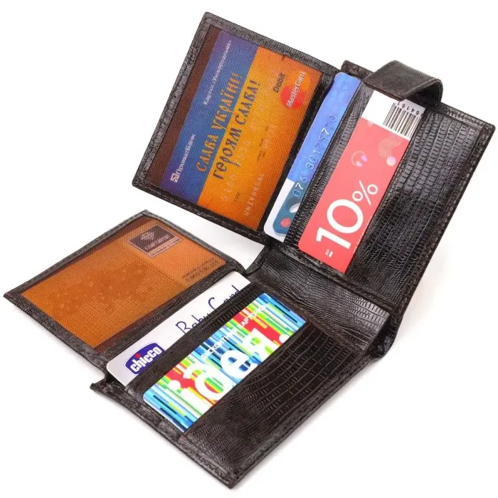 Небольшой мужской кошелек из натуральной фактурной кожи CANPELLINI 21507 Коричневый