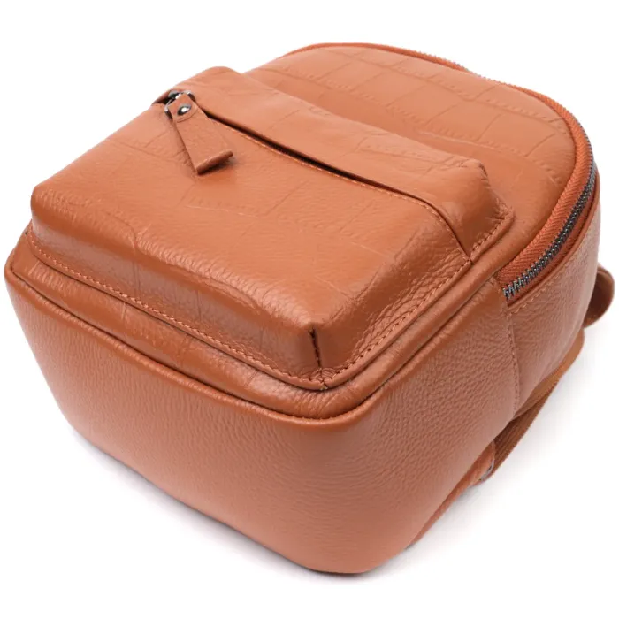 Невеликий стильний рюкзак з натуральної шкіри Vintage 22433