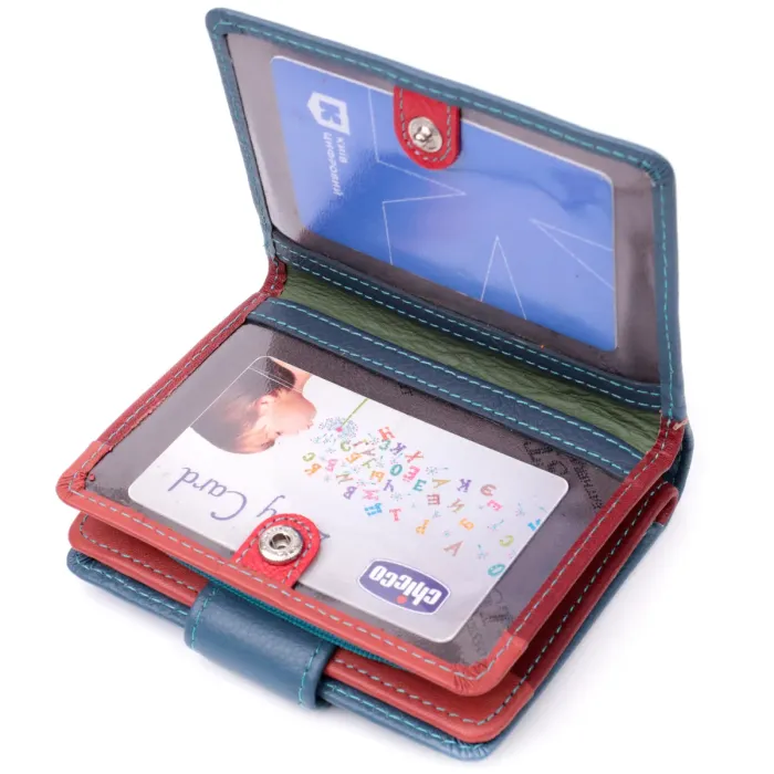 Небольшой вертикальный женский кошелек из натуральной кожи ST Leather 19435 Бирюзовый