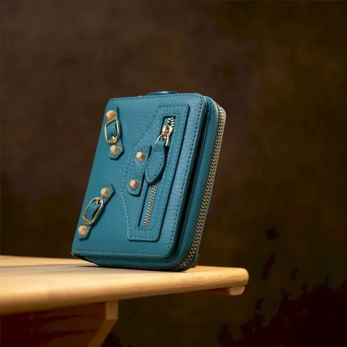 Небольшой женский кошелек Guxilai 19395 Бирюзовый