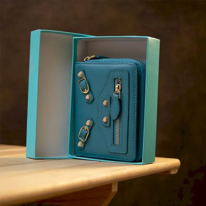 Небольшой женский кошелек Guxilai 19395 Бирюзовый