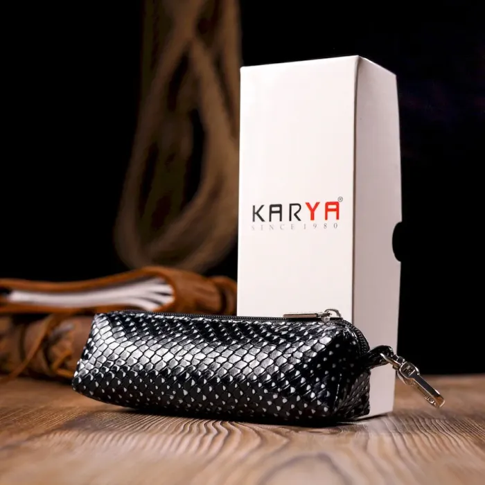 Незвичайна ключниця з натуральної фактурної шкіри KARYA 21219