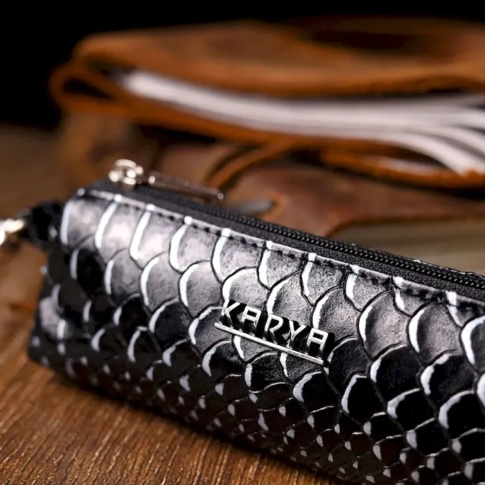 Незвичайна ключниця з натуральної фактурної шкіри KARYA 21219