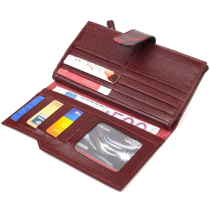 Необычный женский кошелек из натуральной кожи с тиснением под змею CANPELLINI 21647 Разноцветный