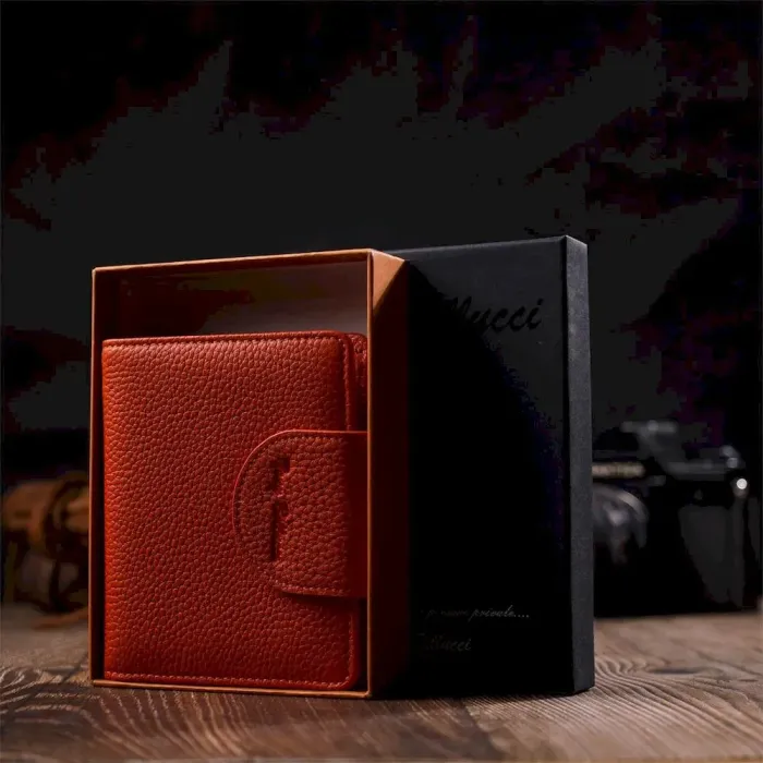 Неповторний жіночий гаманець з натуральної шкіри Tony Bellucci 22064 Помаранчевий