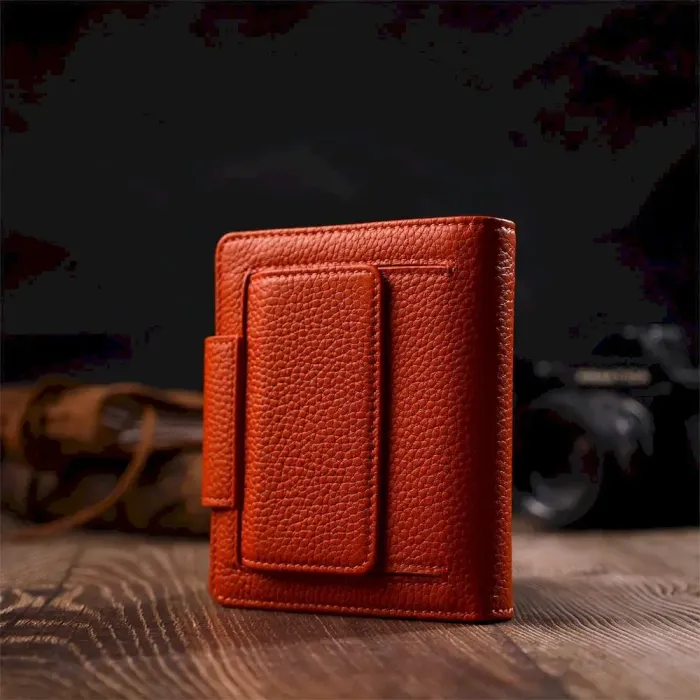 Неповторний жіночий гаманець з натуральної шкіри Tony Bellucci 22064 Помаранчевий