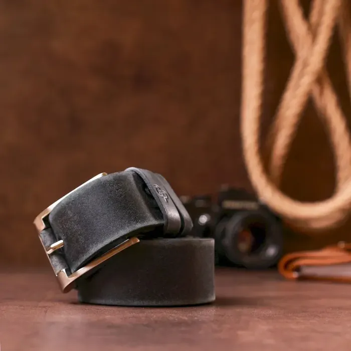 Ремінь чоловічий Grande Pelle 11050 Сірий