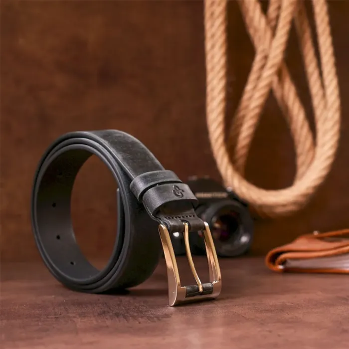 Ремінь чоловічий Grande Pelle 11050 Сірий