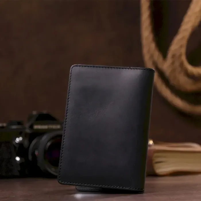 Обложка для автодокументов Shvigel 13923 кожаная Черная