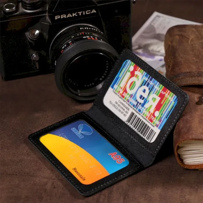 Обкладинка для прав шкіряна Shvigel 13968 Чорна