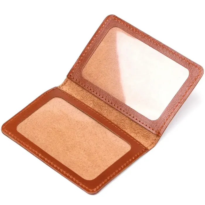 Обкладинка для посвідчення Shvigel 13928 Шкіряна Руда