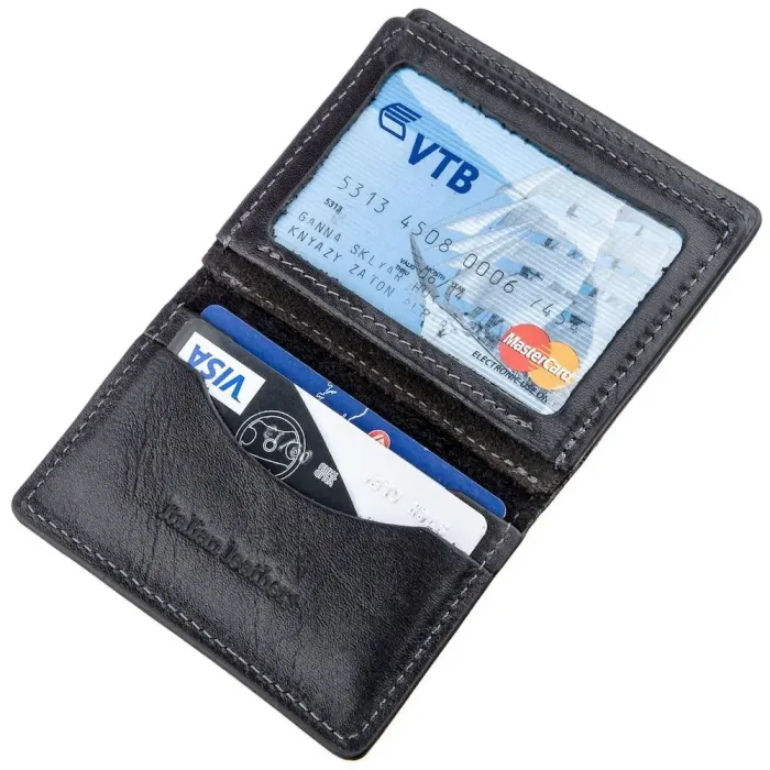 Обкладинка для прав водія гладка шкіра GRANDE PELLE 11193 Чорна