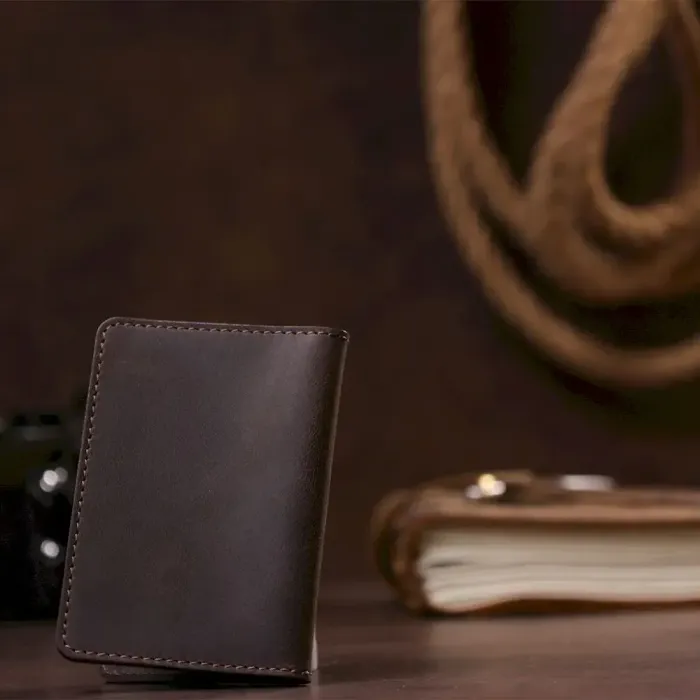 Обкладинка для водійських прав та посвідчення шкіряна Shvigel 13964 Темно-коричнева