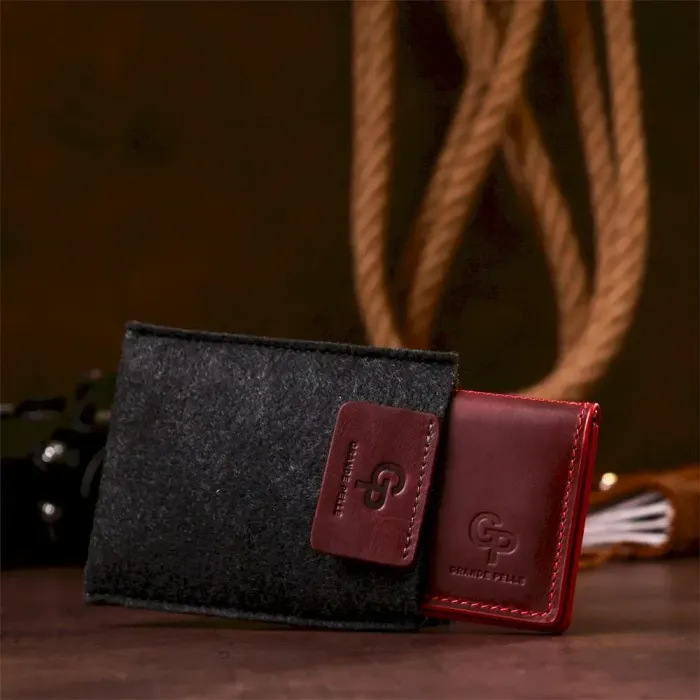 Обкладинка для прав водія шкіряна GRANDE PELLE 11192 Бордова