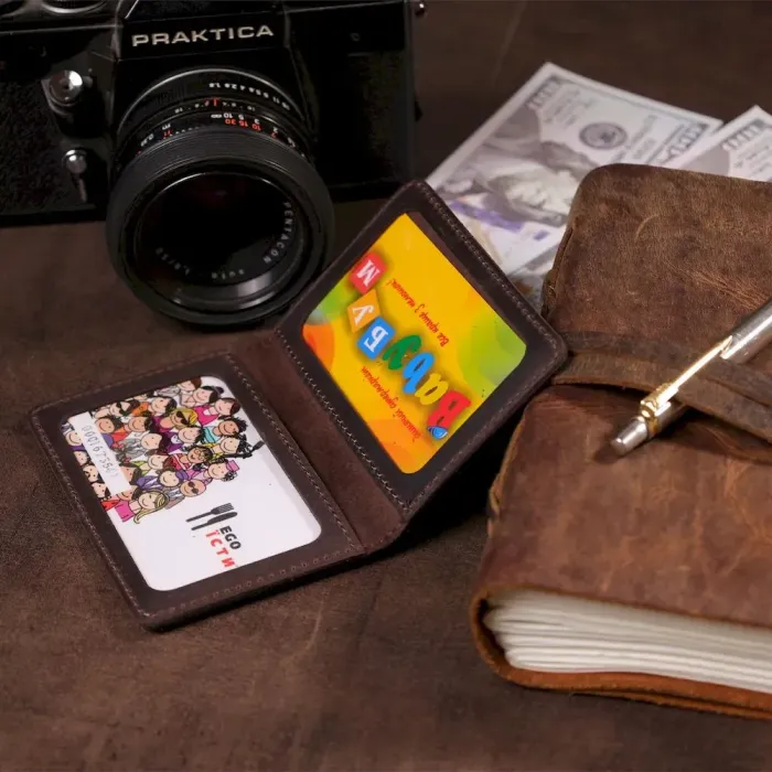 Обкладинка для прав водія Shvigel 13925 шкіряна Коричнева