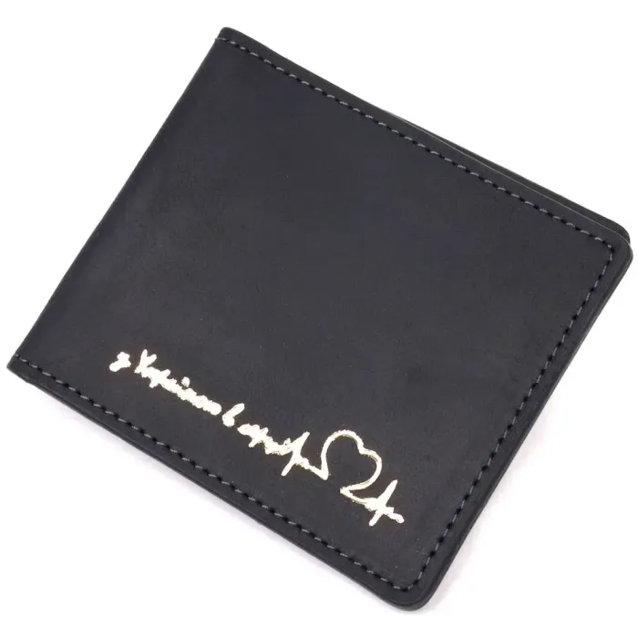 Обкладинка із вінтажної шкіри для посвідчення учасника бойових дій Серце GRANDE PELLE 16757 Чорна