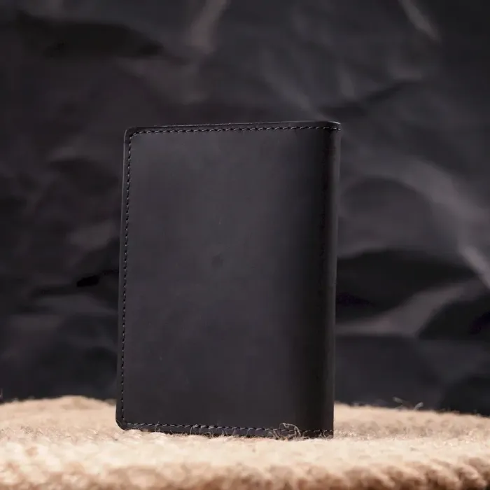 Обложка из винтажной кожи на военный билет Слава ЗСУ GRANDE PELLE 16750 Черная