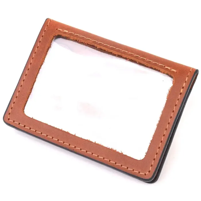 Обложка на автодокументы в винтажной коже Сердце GRANDE PELLE 16704 Светло-коричневая