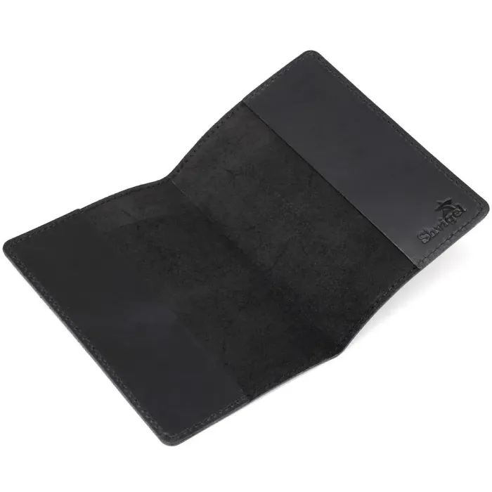 Обкладинка на паспорт Shvigel 13917 Чорна шкіряна