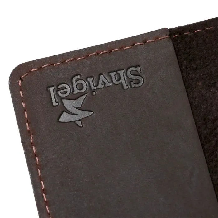 Обкладинка на паспорт Shvigel 13918 Коричнева шкіряна