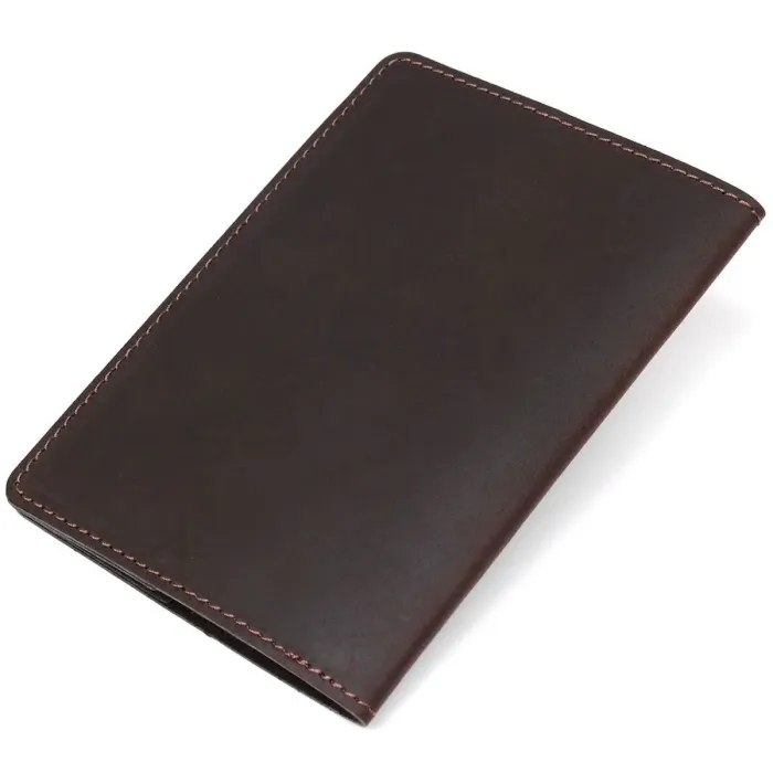 Обкладинка на паспорт Shvigel 13918 Коричнева шкіряна