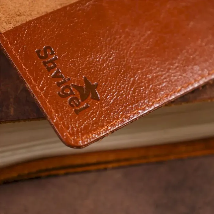 Обкладинка на паспорт Shvigel 13919 Коричнева шкіряна