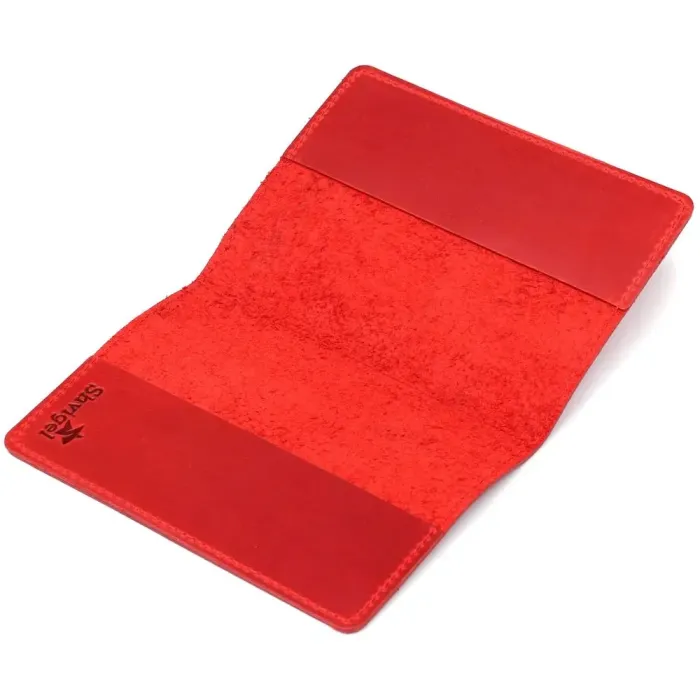 Обкладинка на паспорт Shvigel 13920 Червона шкіряна