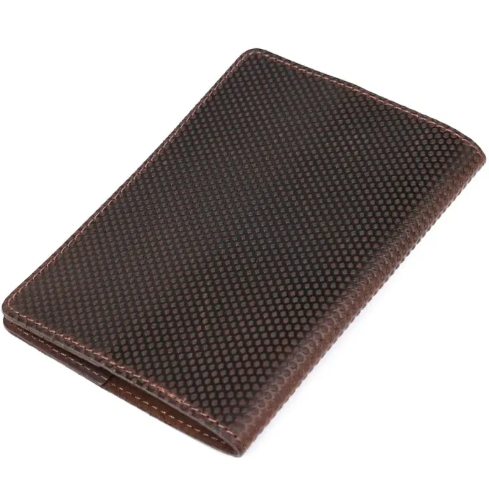 Обкладинка на паспорт Shvigel 13930 Коричнева шкіряна