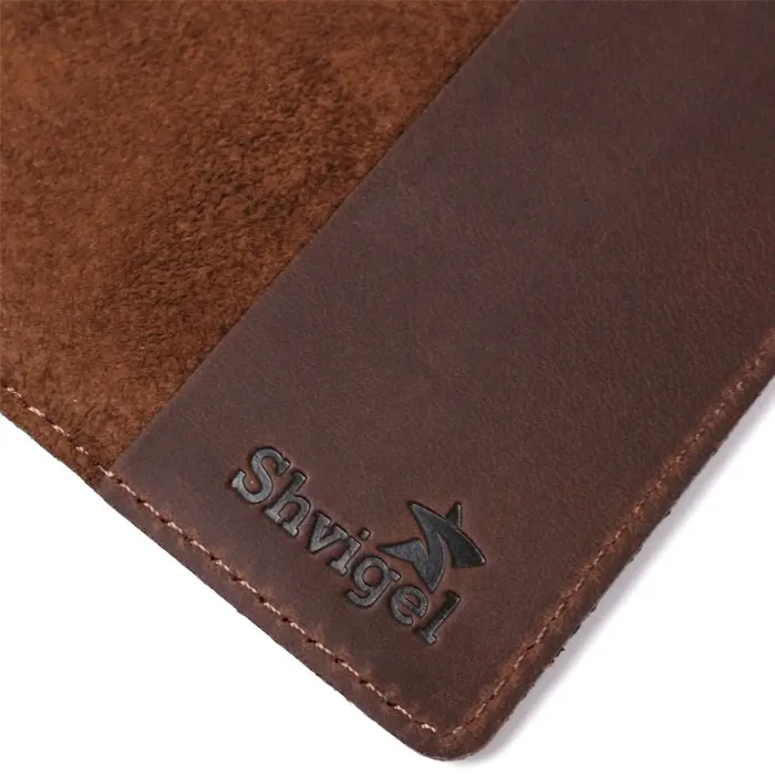 Обкладинка на паспорт Shvigel 13930 Коричнева шкіряна