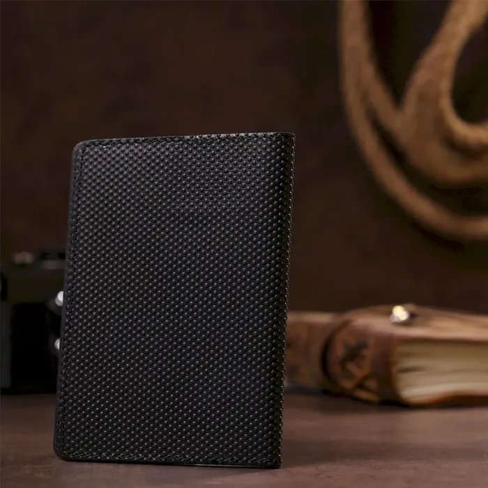 Обкладинка на паспорт Shvigel 13931 Чорна шкіряна