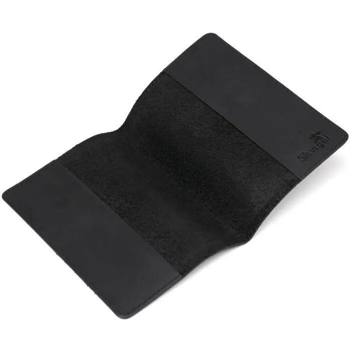 Обкладинка на паспорт Shvigel 13931 Чорна шкіряна