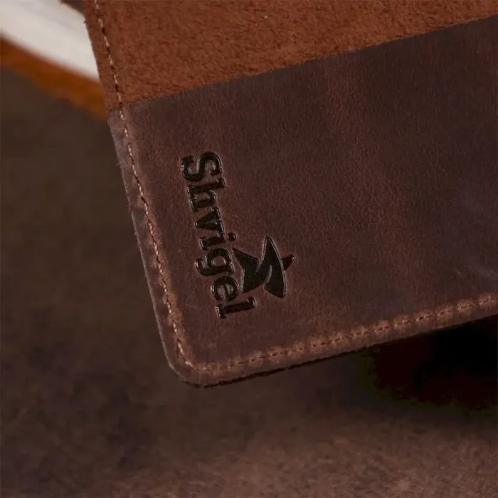 Обкладинка на паспорт Shvigel 13954 матова шкіряна Коричнева