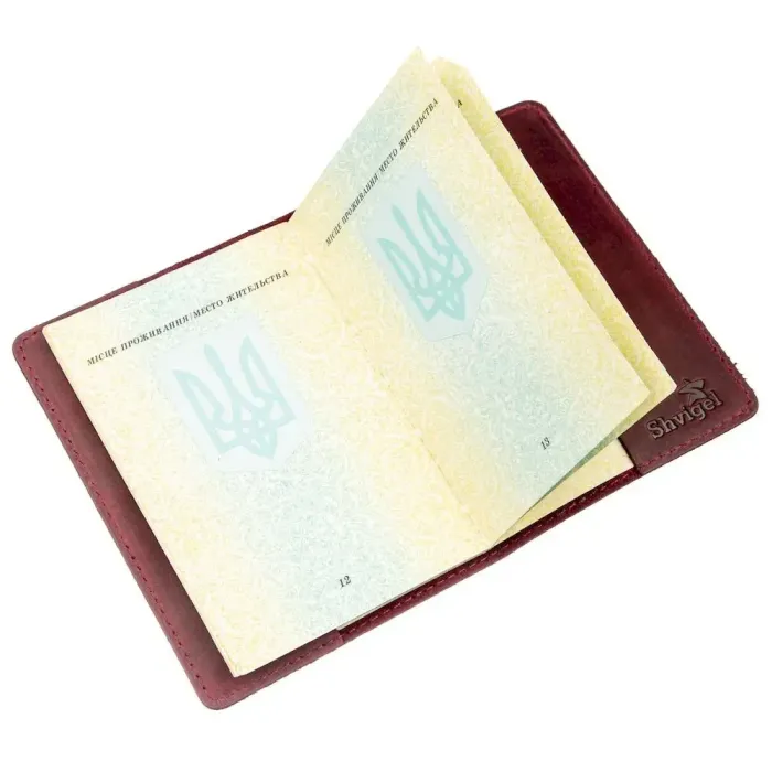 Обкладинка на паспорт Shvigel 13955 Шкіряна матова