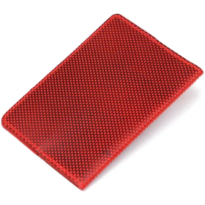Обкладинка на паспорт Shvigel 13958 з точковим тисненням шкіряна Червона