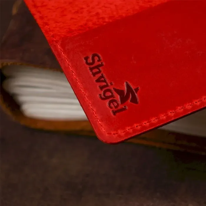 Обкладинка на паспорт Shvigel 13959 Crazy шкіряна Червона