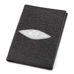 Обкладинка на паспорт STINGRAY LEATHER 18270 із натуральної шкіри морського ската Чорний