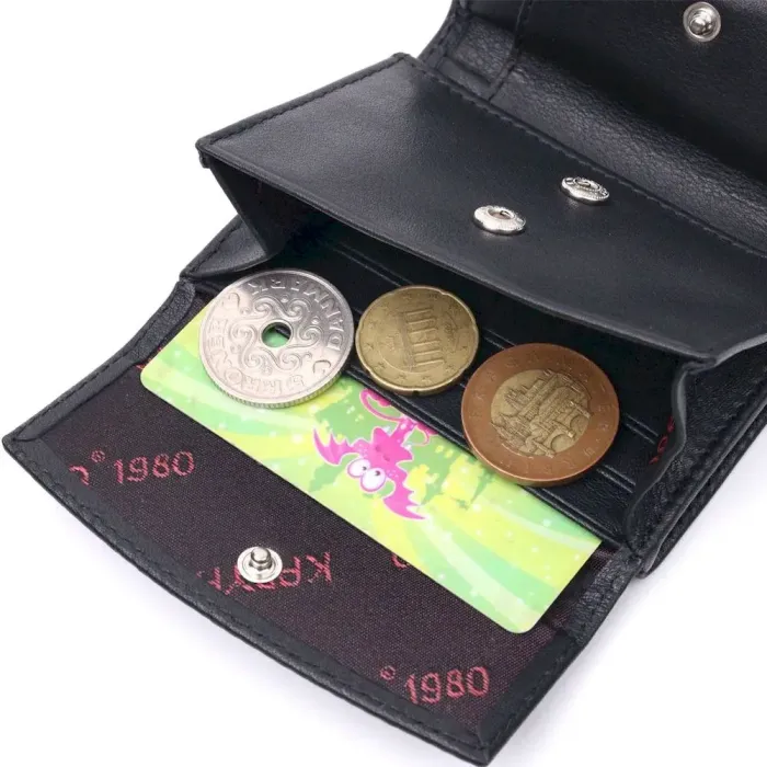 Дуже незвичайний жіночий гаманець із натуральної шкіри KARYA 21339 Чорний