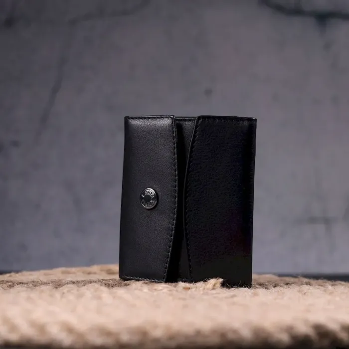 Дуже незвичайний жіночий гаманець із натуральної шкіри KARYA 21339 Чорний