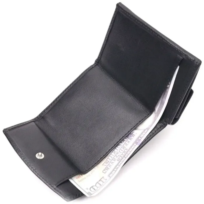 Дуже незвичайний жіночий гаманець із натуральної шкіри KARYA 21339 Чорний