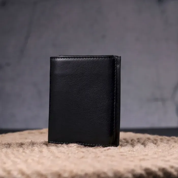 Дуже незвичайний жіночий гаманець із натуральної шкіри KARYA 21339 Чорний