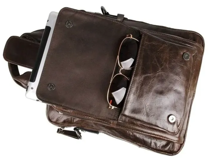 Сумка чоловіча Vintage 14233 Коричнева