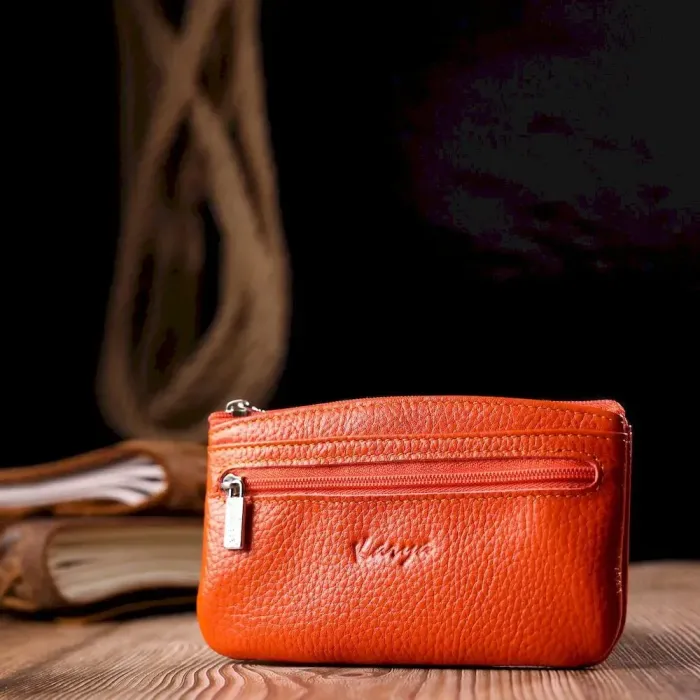 Оригінальна ключниця з натуральної шкіри KARYA 21212 Помаранчевий