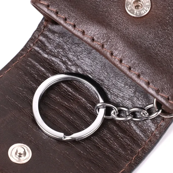 Оригінальна ключниця у вигляді футляра з натуральної шкіри GRANDE PELLE 22570 Коричневий