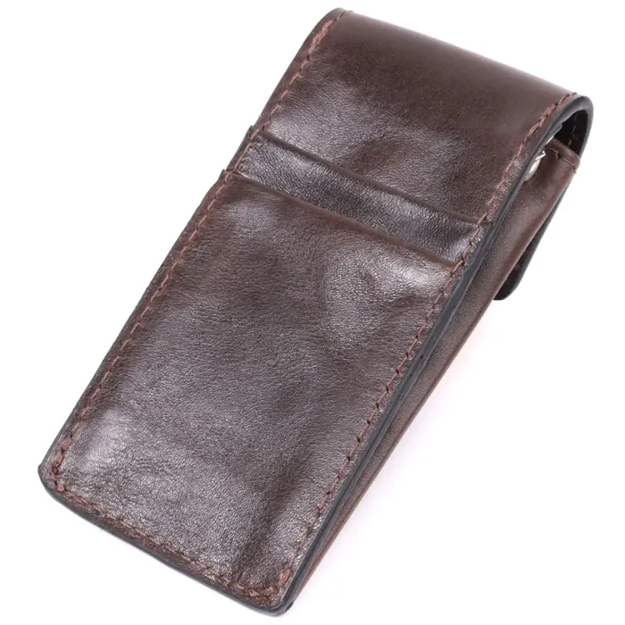 Оригінальна ключниця у вигляді футляра з натуральної шкіри GRANDE PELLE 22570 Коричневий