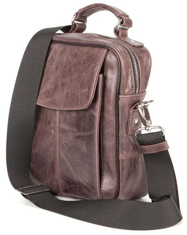 Сумка SHVIGEL 00874 шкіряна Коричнева